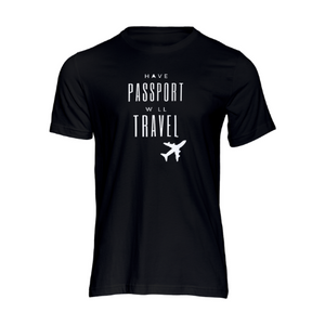 Have Passport Will Travel tshirt | Crowned by Jelani tee  ladies and unisex sizes
