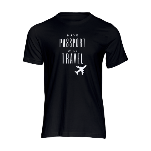 Have Passport Will Travel tshirt | Crowned by Jelani tee  ladies and unisex sizes