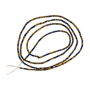 Blue and Gold  waist beads (small)